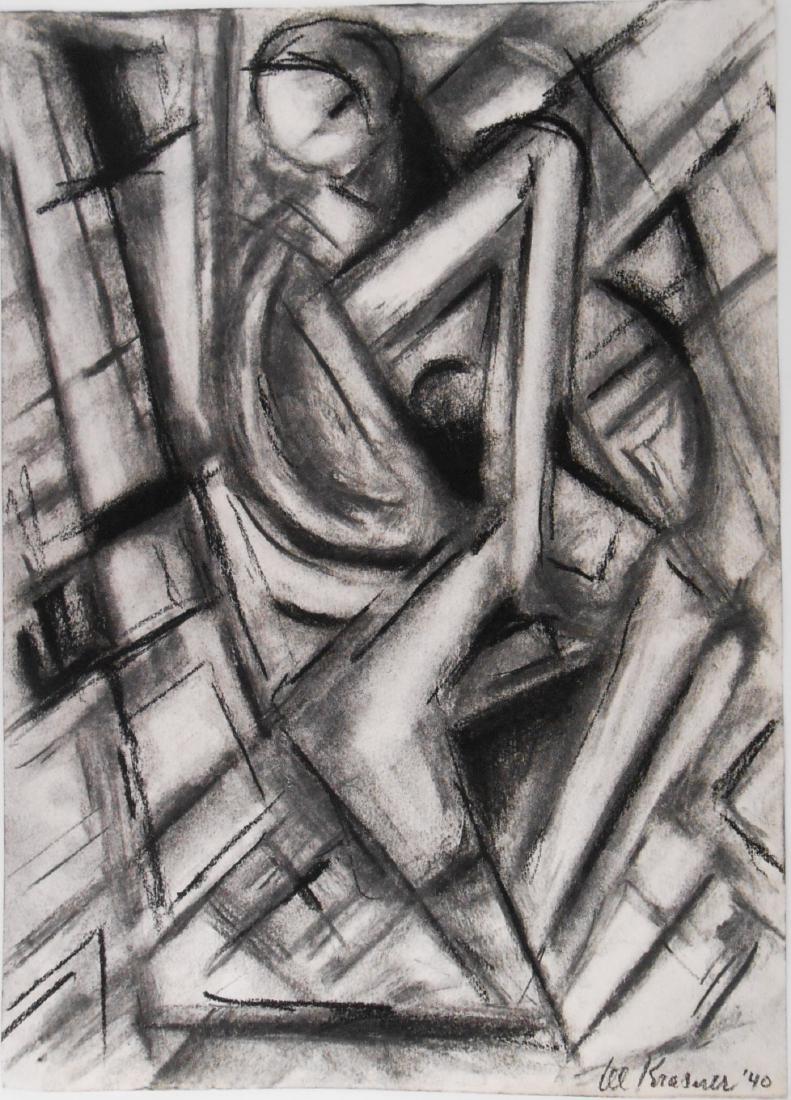Lee Krasner (1908-1984) Charcoal Drawing (1 of 2)