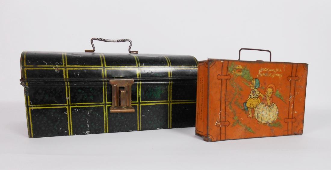 Two Antique Tins, "Suitcase" & Jack & Jill (1 of 2)