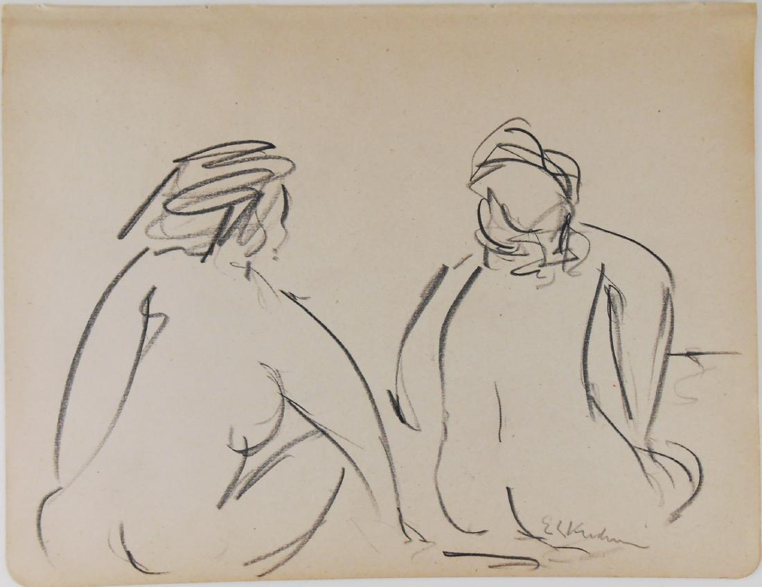 Ernst Ludwig Kirchner (1880-1938) Pencil Drawing (1 of 2)