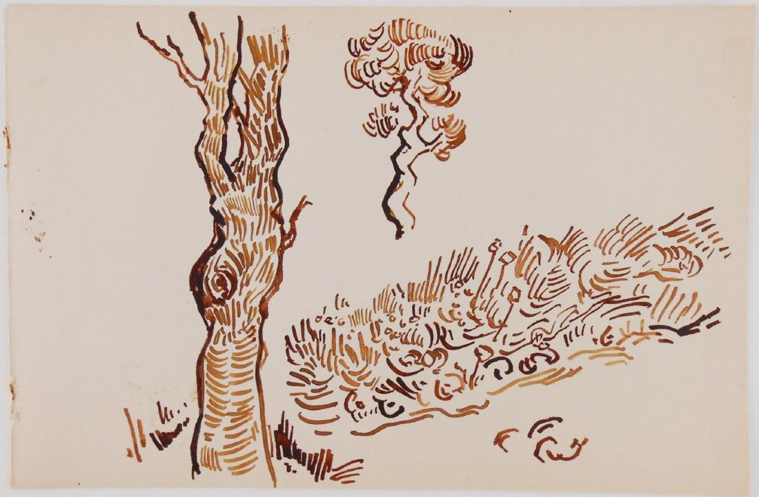 Vincent Van Gogh (1853-1890) Ink Sketch (1 of 2)