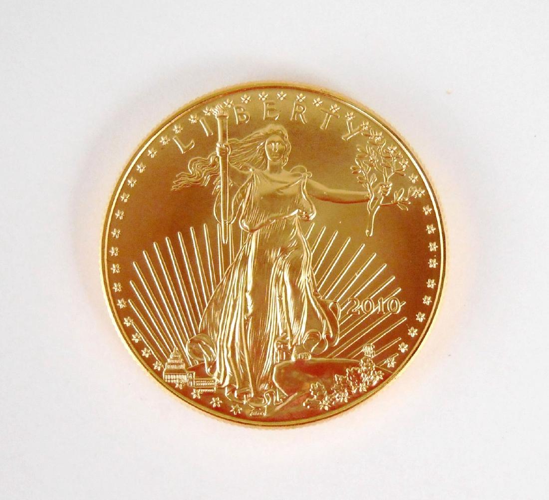 2010 1 Oz. Gold Eagle: 2010 1 oz. gold eagle, uncirculated.