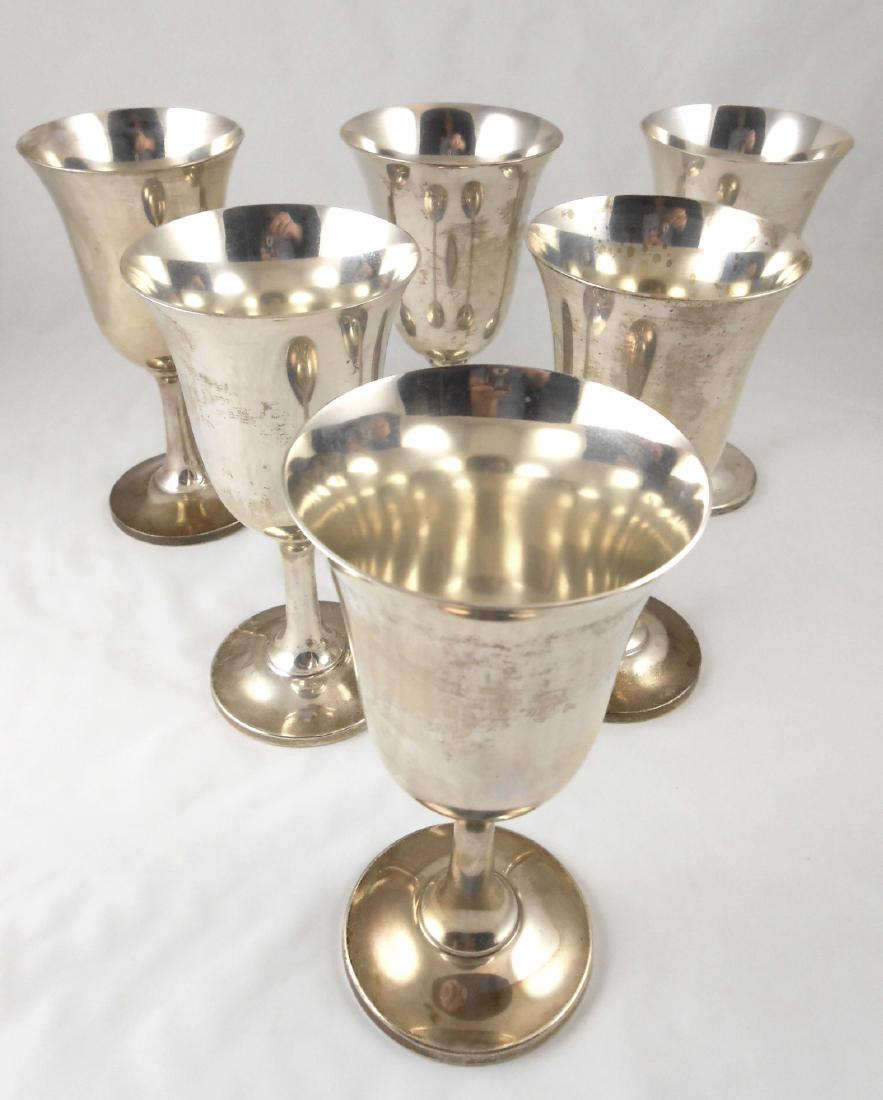 Wallace Sterling Silver Goblets, Set Of 6 (1 of 3)