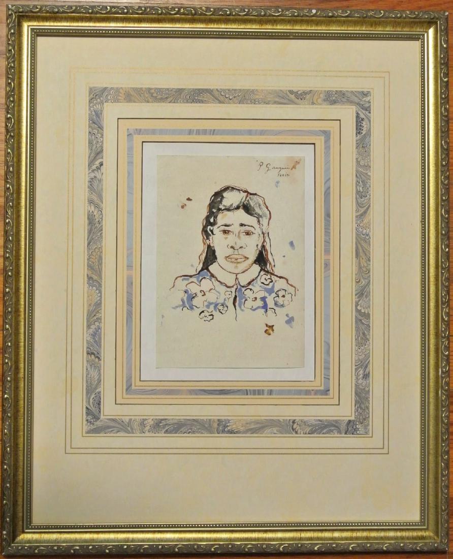 Paul Gauguin (1848-1903) Ink & Watercolor (1 of 3)