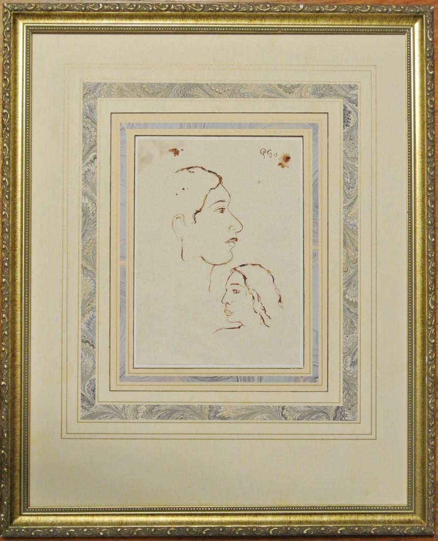 Paul Gauguin (1848-1903) Brown Ink Drawing (1 of 2)