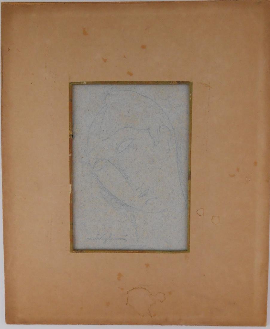 Amedeo Modigliani (1884-1920) Blue Pencil Drawing (1 of 3)