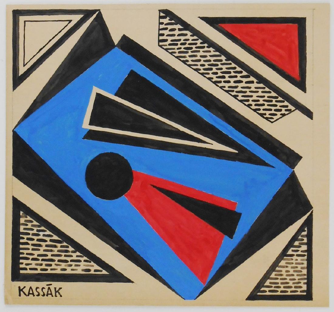 Lajos Kassak (1887-1967) Gouache (1 of 2)