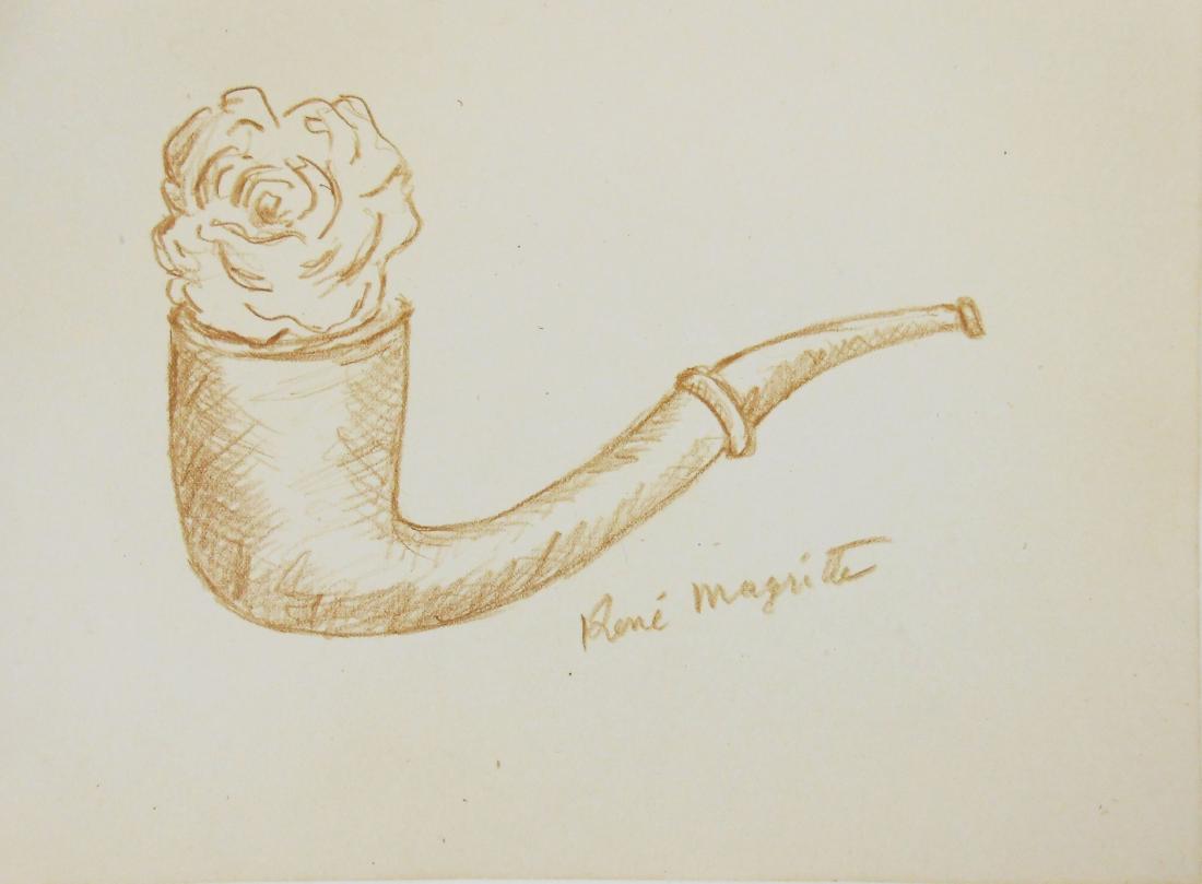 Rene Magritte (1898-1967) Colored Pencil Drawing (1 of 1)