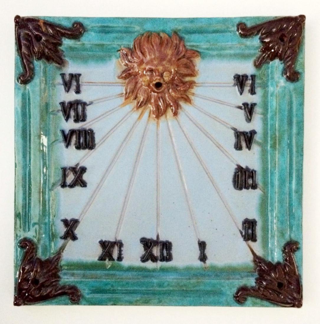 French Glazed Faience Sundial, Circa 1920 - 1940 (1 of 3)