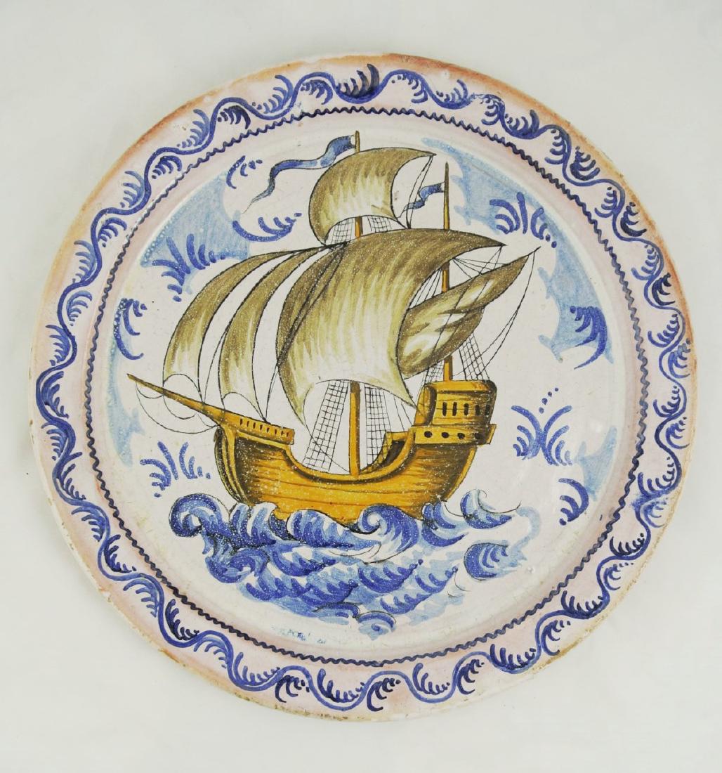 19th Century Ceramic Plate, Spanish (1 of 2)