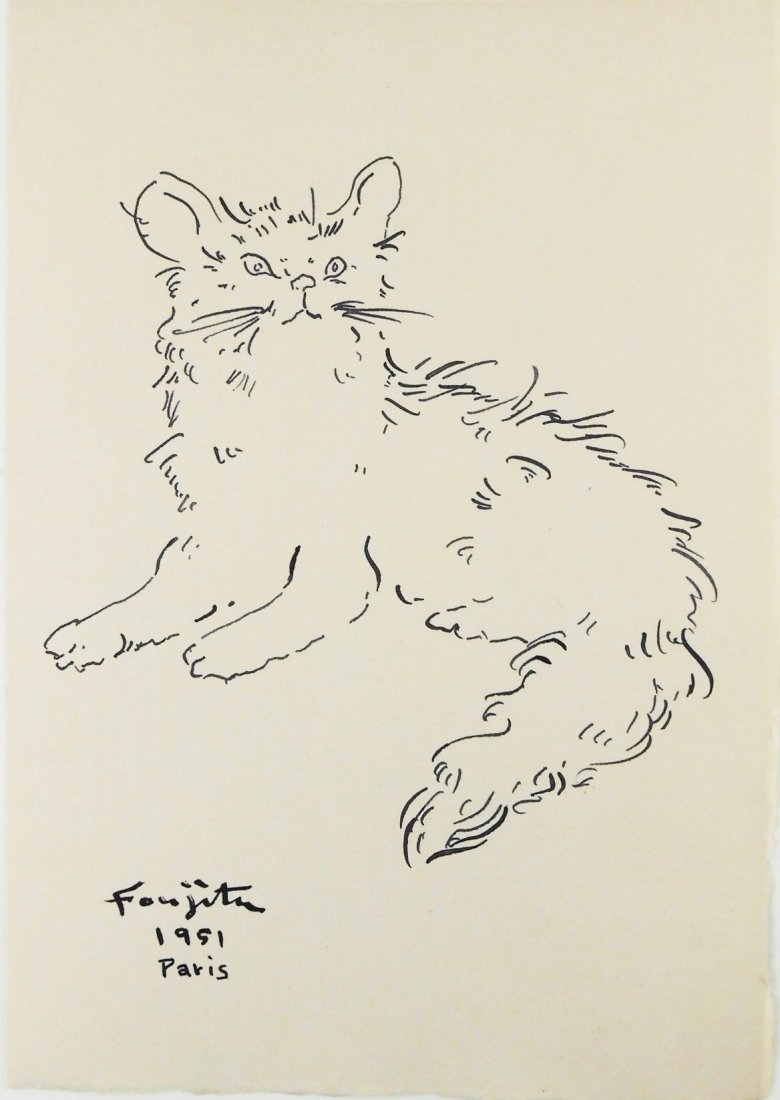 Tsuguharu Foujita (1886-1968) Pen & Ink Drawing (1 of 2)
