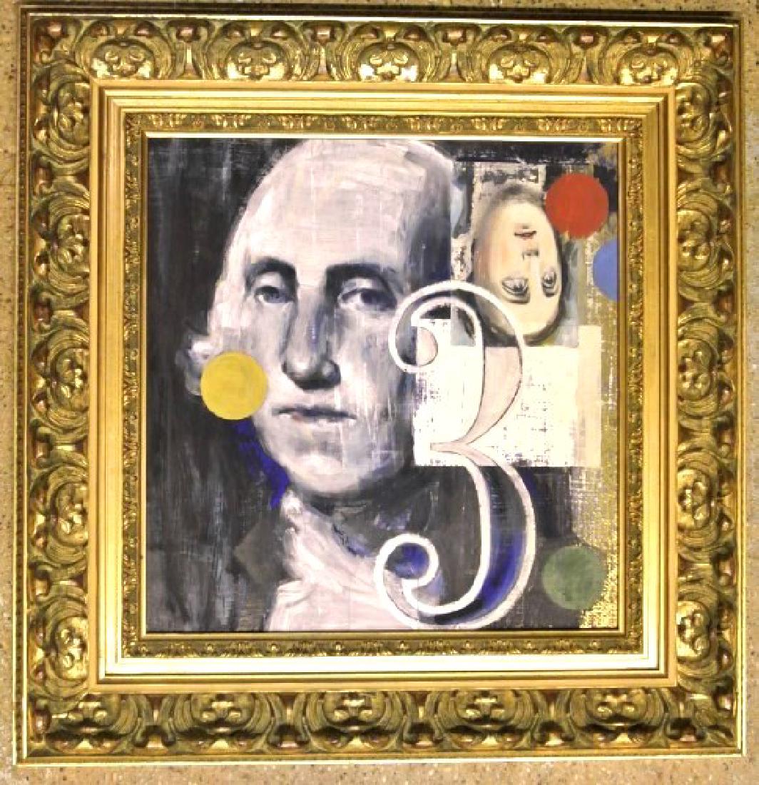 Modernist Painting Of George Washington, Signed (1 of 5)
