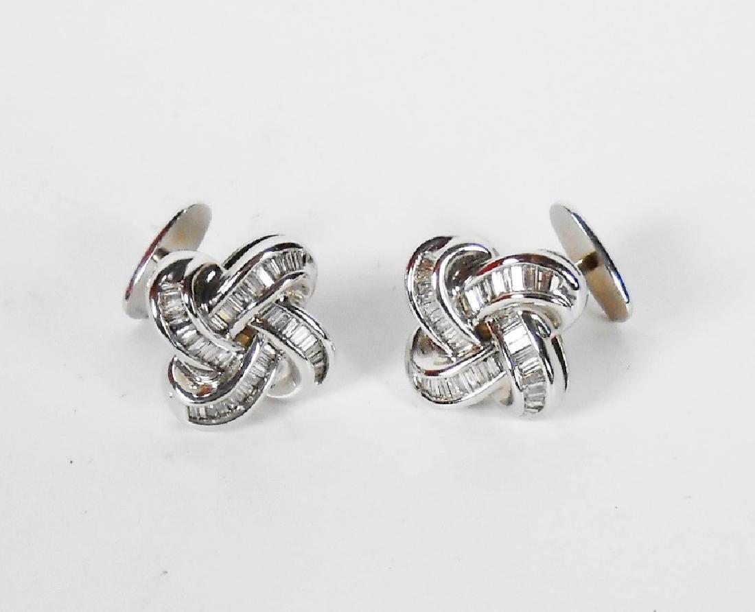 14KT Gold & Diamond Cufflinks (1 of 3)