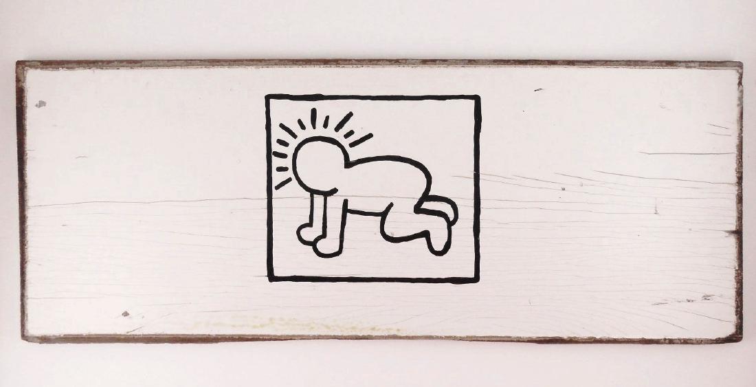 Keith Haring (1958-1990) Acrylic On Panel (1 of 3)