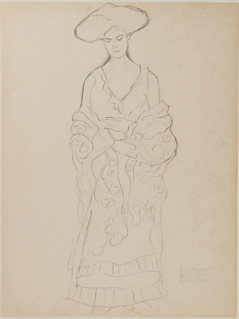 Gustav Klimt (1862-1918) Pencil Drawing (1 of 2)