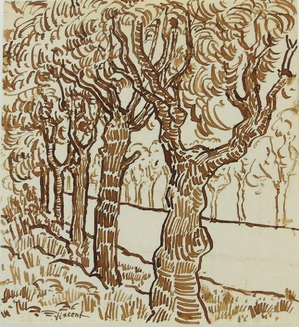 Vincent Van Gogh (18531890) Pen & Ink Drawing