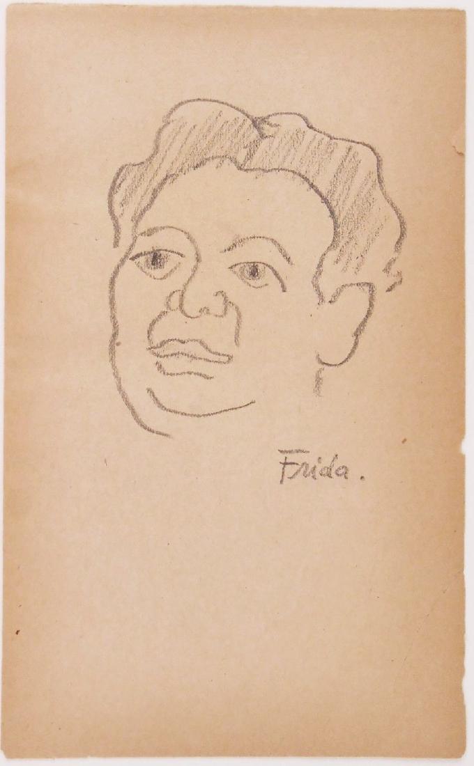 Frida Kahlo (1907-1954) Pencil Drawing (1 of 1)