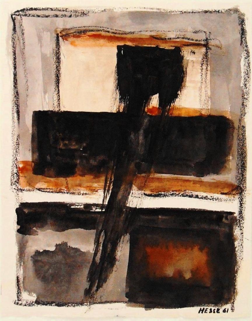 Eva Hesse (1936-1970) Mixed Media Drawing (1 of 2)