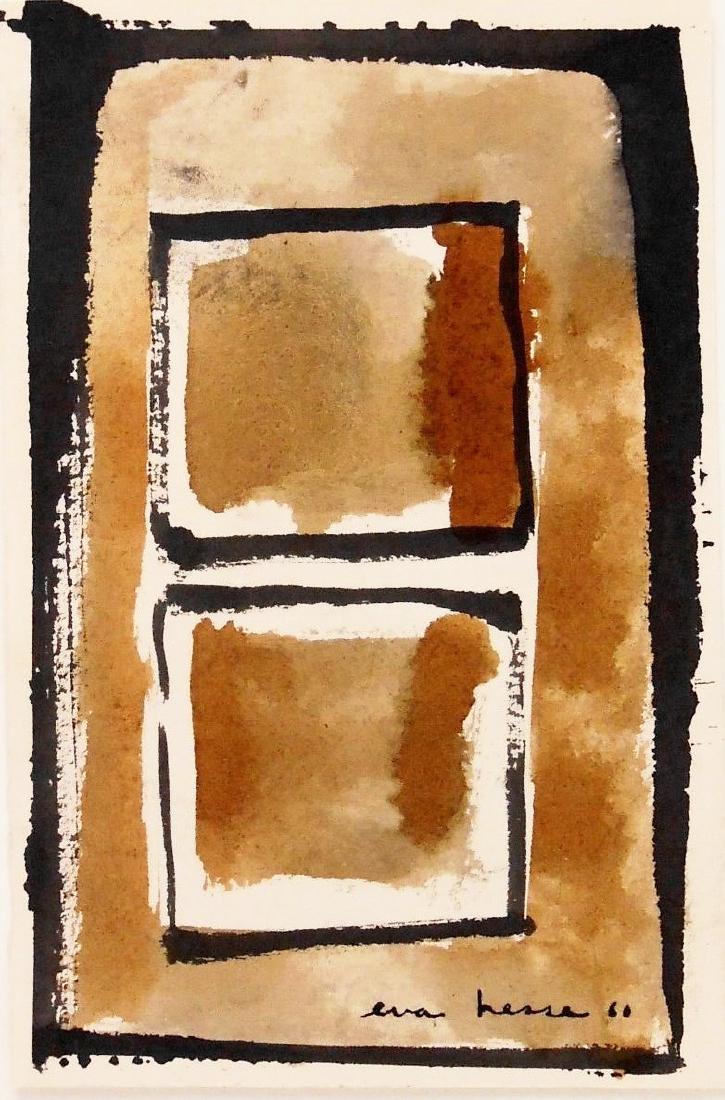 Eva Hesse (1936-1970) Mixed Media Drawing (1 of 2)