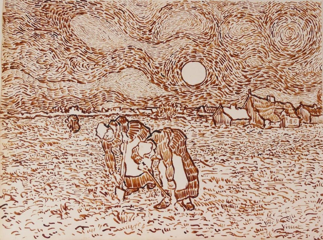 Vincent Van Gogh (1853-1890) Pen & Ink (1 of 2)