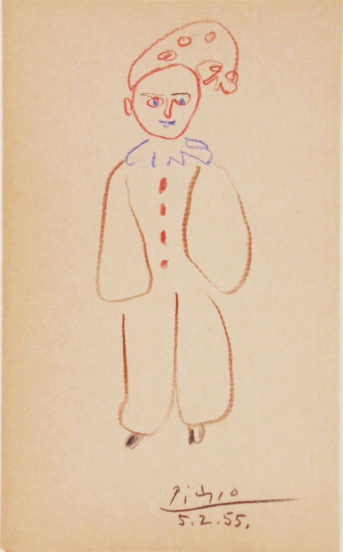 Pablo Picasso (1881-1973) Colored Pencil Sketch (1 of 1)