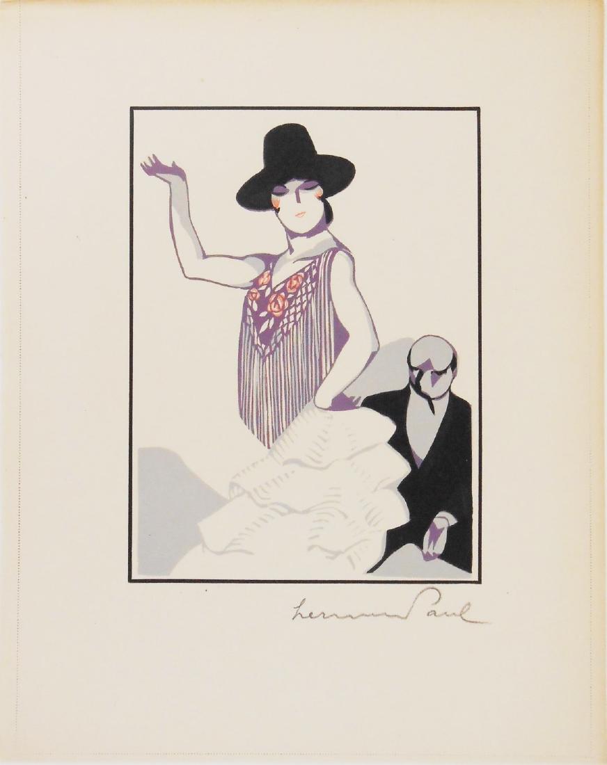 Hermann Paul (1864-1940) Color Woodcut, Signed (1 of 2)