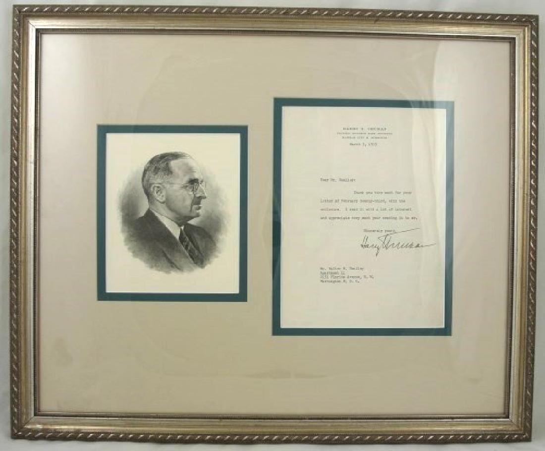 1955 President Harry Truman Letter (1 of 2)