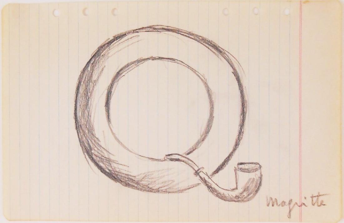 Rene Magritte (1898-1967) Pencil Sketch (1 of 2)