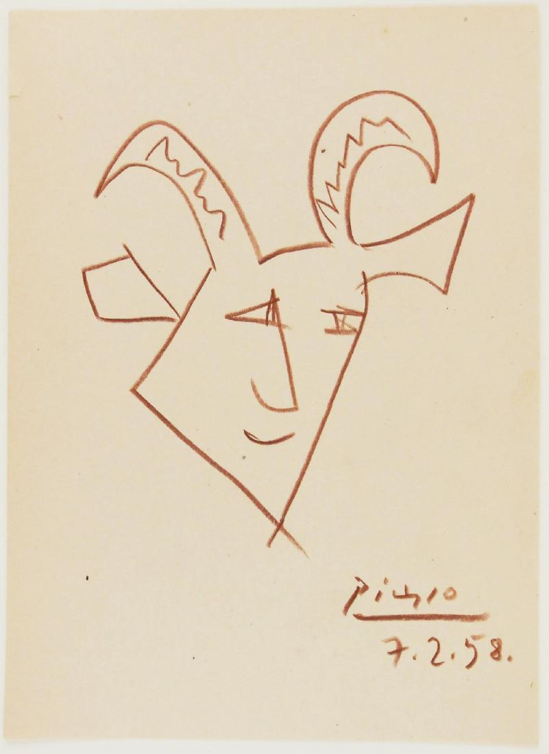 Pablo Picasso (1881-1973) Colored Pencil Study (1 of 2)