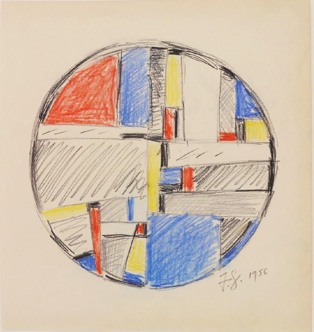 Fritz Glarner (1899-1972) Charcoal & Pastel (1 of 1)