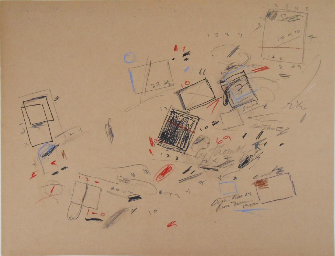 Cy Twombly (1928-2011) Mixed Media Drawing (1 of 2)