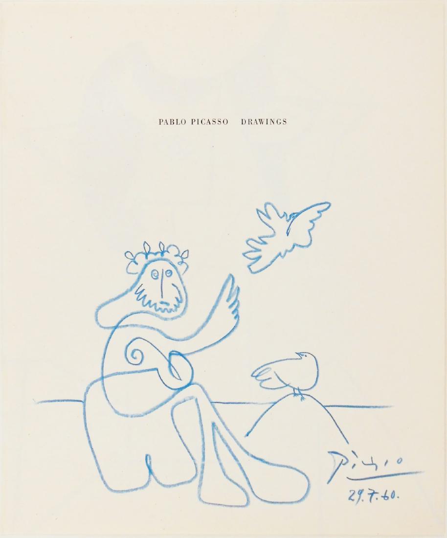 Pablo Picasso (1881-1973) Colored Pencil Drawing (1 of 2)