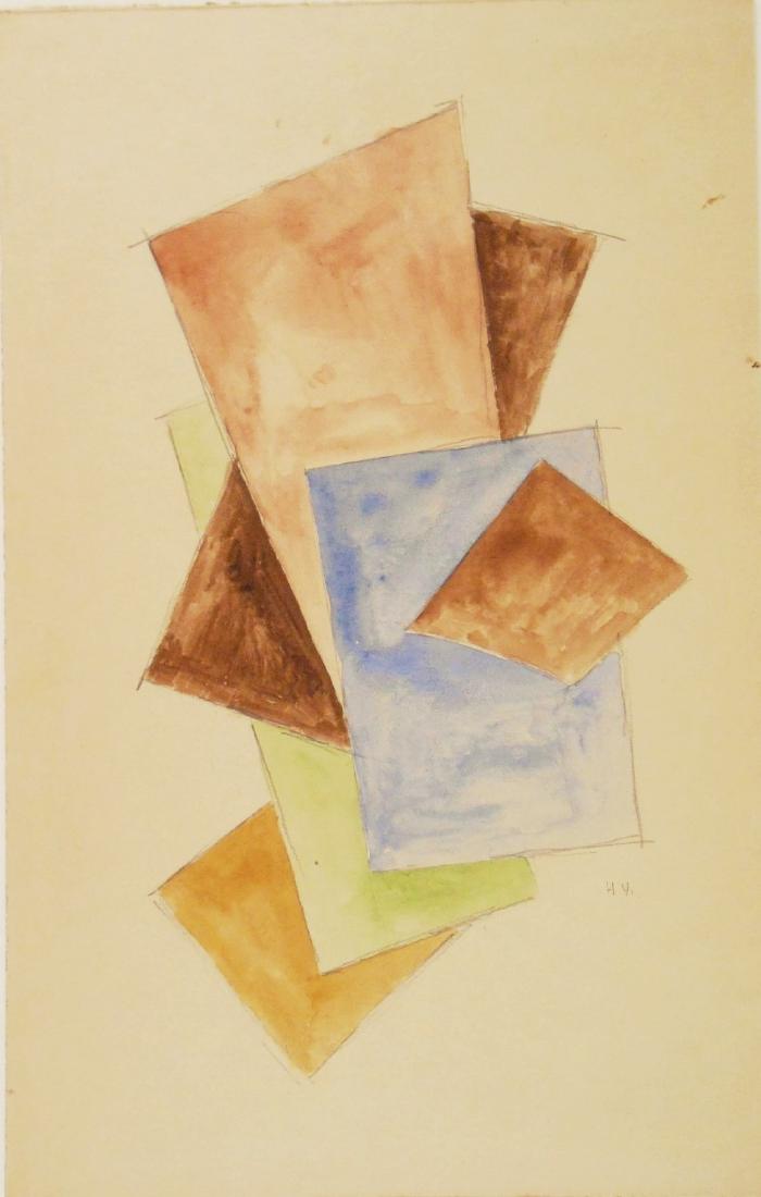 Nadezhda Udaltsova (1886-1961) Watercolor (1 of 2)