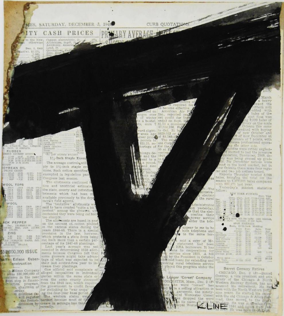Franz Kline (1910-1962) Black Ink Drawing (1 of 3)
