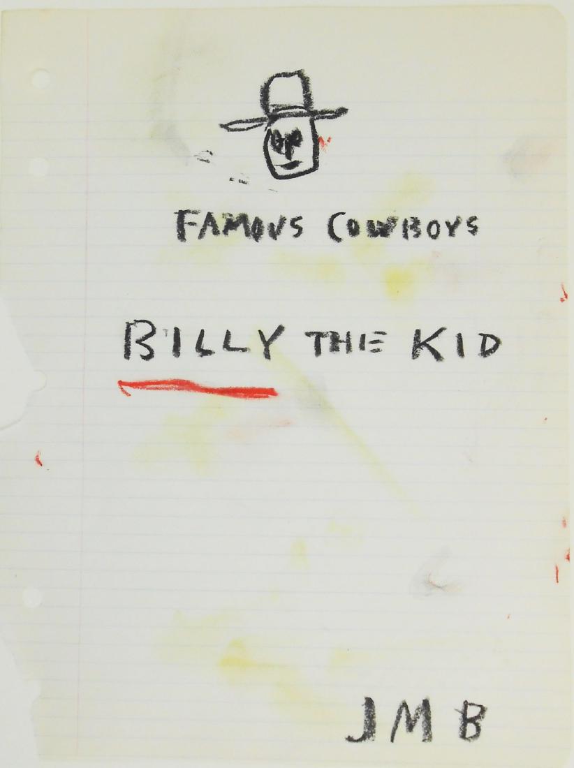 Jean-Michel Basquiat (1960-1988) Oil Stick Sketch (1 of 1)