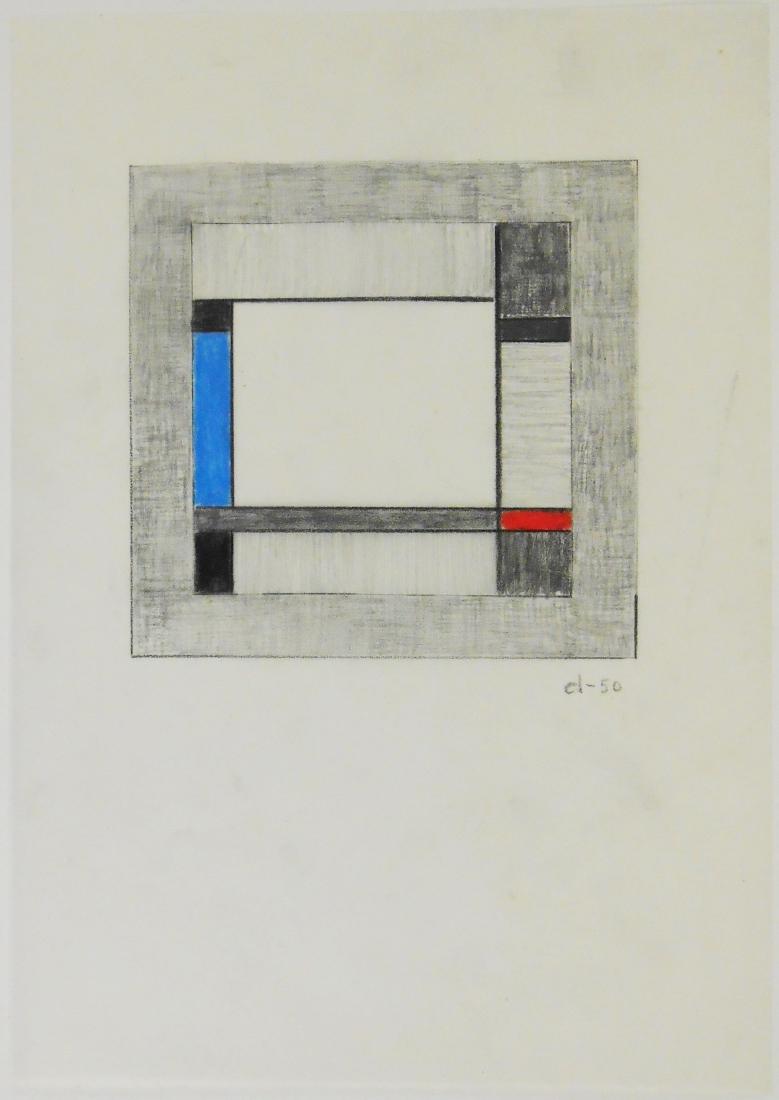 Burgoyne Diller (1906-1965) Geometric Drawing (1 of 2)
