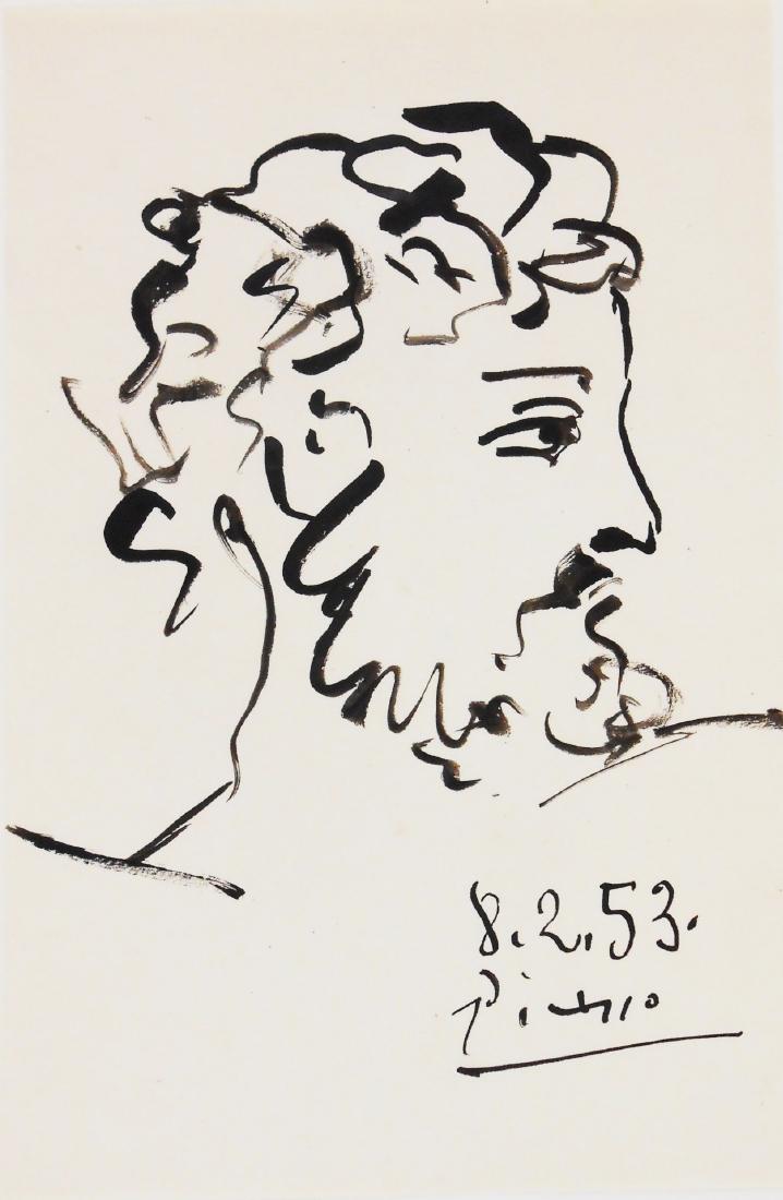 Pablo Picasso (1881-1973) Ink Sketch (1 of 2)