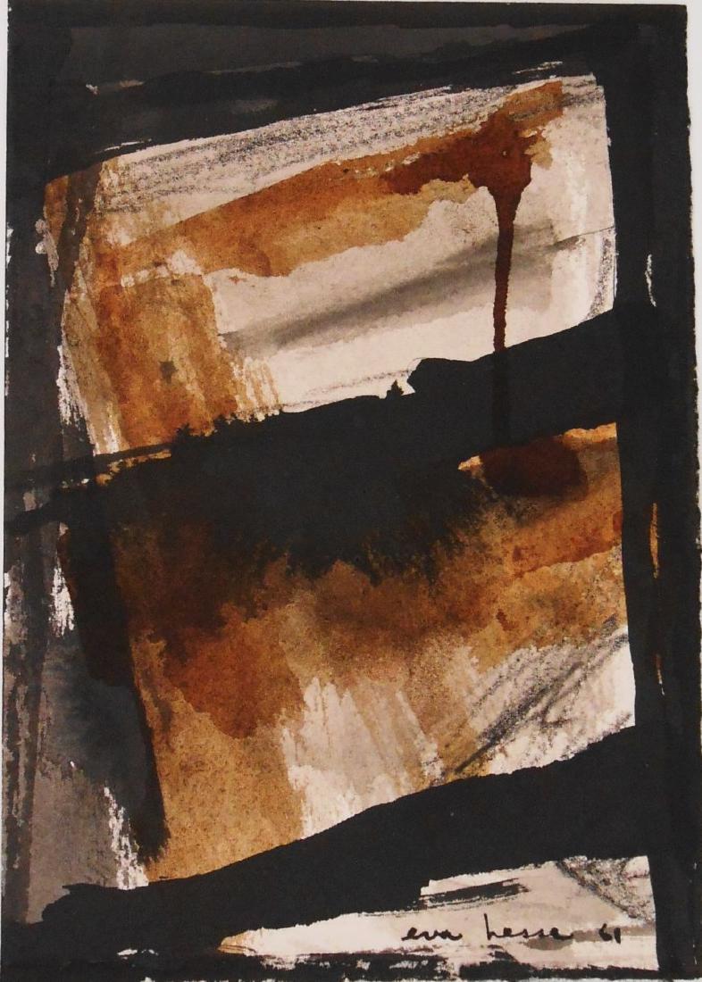 Eva Hesse (1936-1970) Mixed Media On Paper (1 of 2)