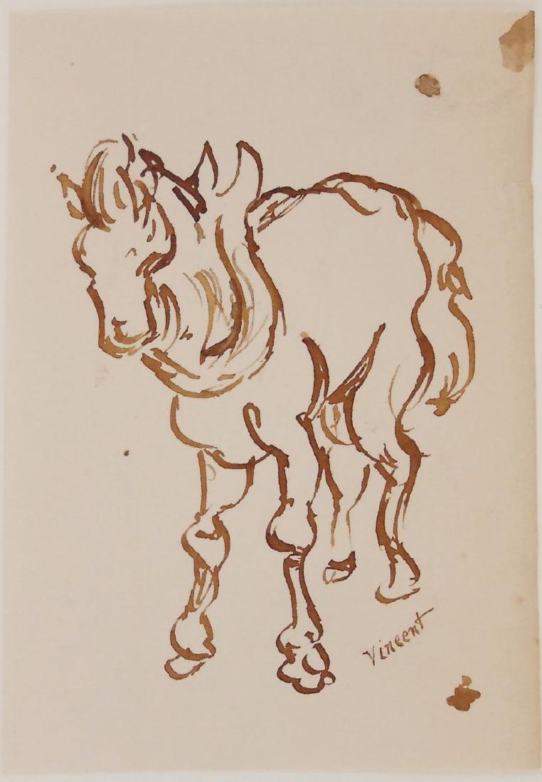 Vincent Van Gogh (1853-1890) Pen & Ink Sketch (1 of 1)