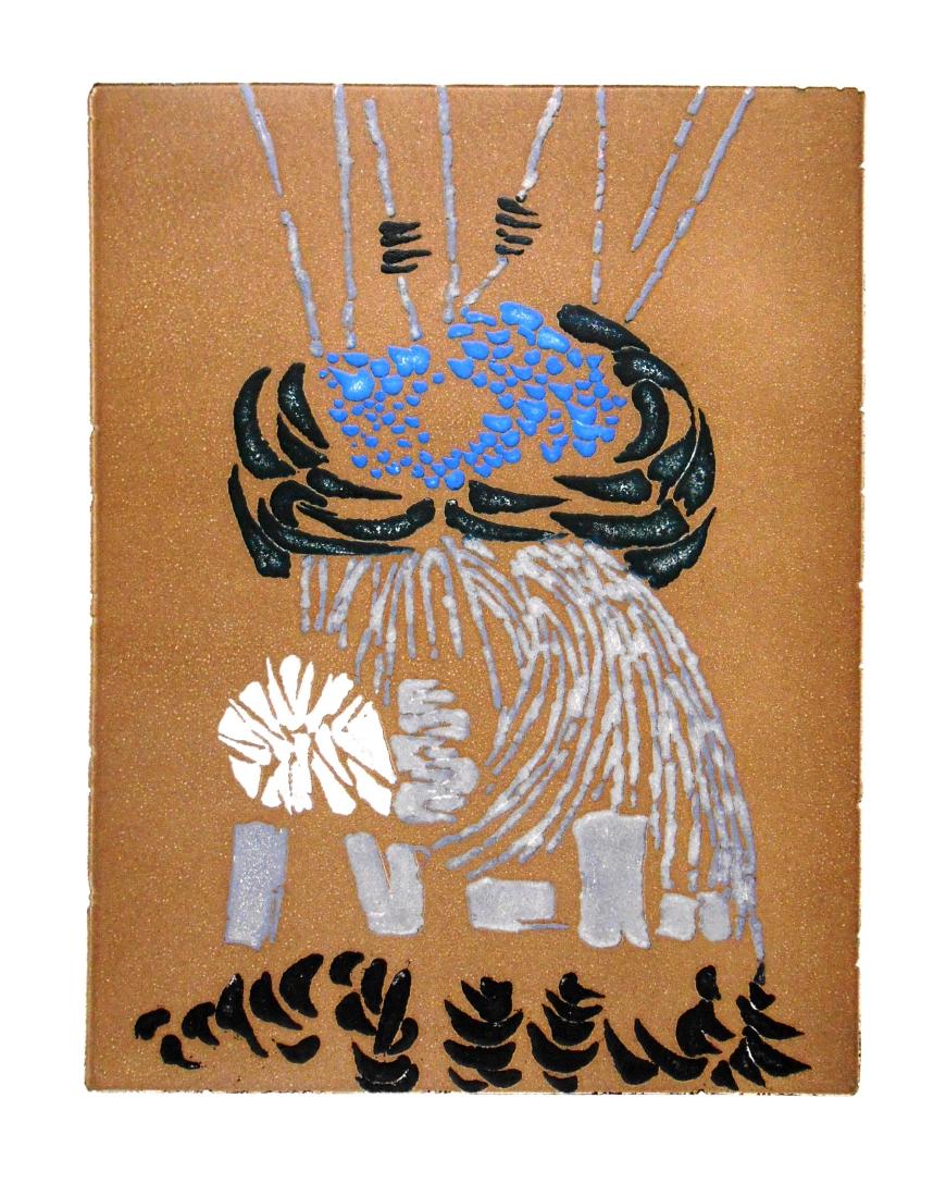 Jacques Herold (1910-1987) Original Lithograph: Embossed lithograph by Jacques Herold (1910-1987), created for L'Archangelique by George Batille, published in a very limited and rare edition of 150 examples on Arches paper, Paris, 1967. This exampl
