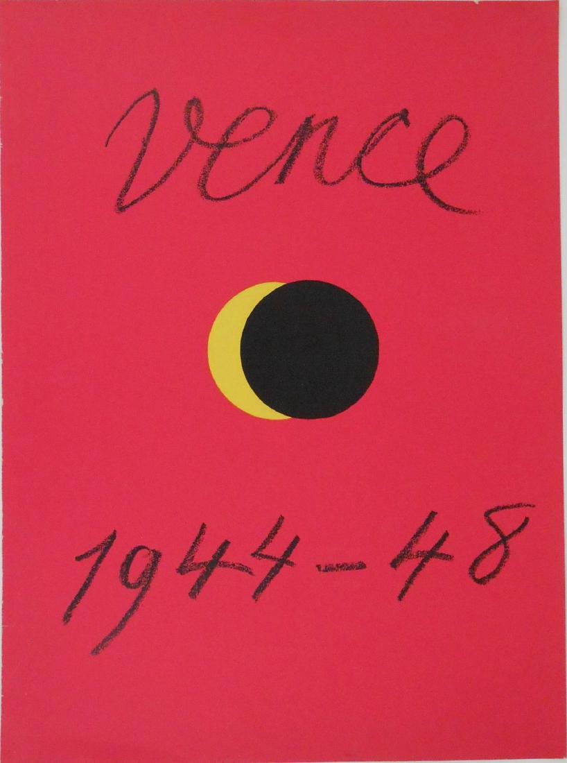 Henri Matisse (1869-1954) Color Lithograph: Original color lithograph, Vence, by Henri Matisse (1869-1954). Published in Verve, Vol. VI, Paris, 1948. Unsigned as published. 14 x 10 1/4 inches. Excellent condition. Unframed. THIS LOT IS BEING OF