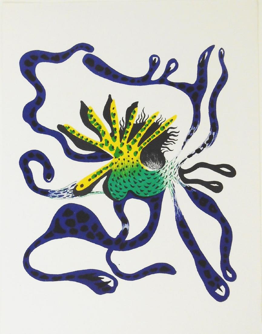 Jean Lurcat (1892-1966) Color Lithograph: Original lithograph,"Pieuvre Persique," by Jean Lurcat. Unsigned, as published in this edition. From the suite, Geographie Animale, first printed in 1948. 12 3/8 x 9 inches. Excellent condition. Unfra