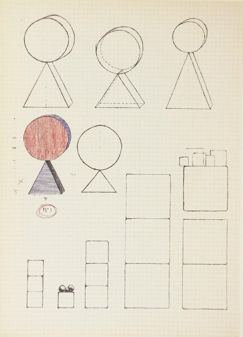 Pol Bury (1922-2005) Original Lithograph: Original color lithograph by Pol Bury (1922-2005) created for Derriere le Miroir, circa 1965-1975. Unsigned as published. 15 x 10 5/8 inches. Excellent condition. Unframed.