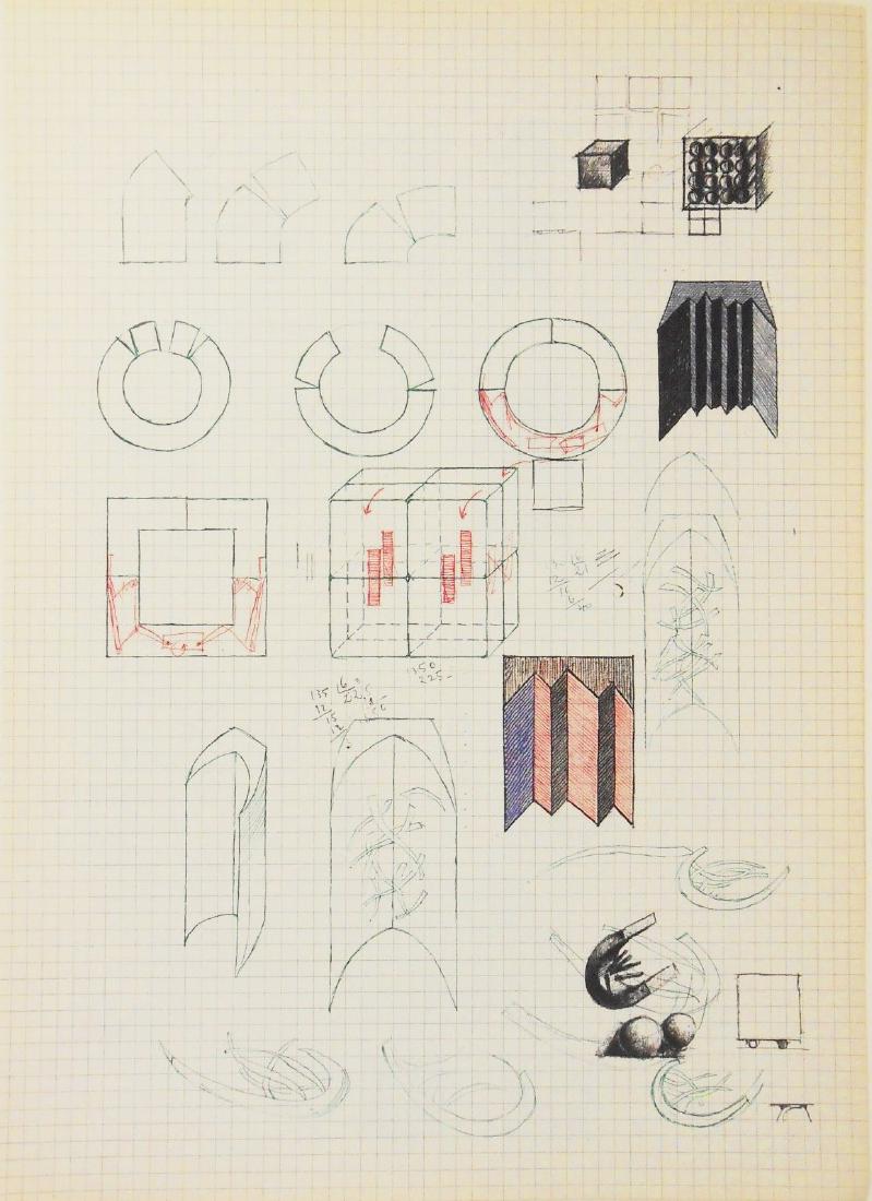 Pol Bury (1922-2005) Original Lithograph: Original color lithograph by Pol Bury (1922-2005) created for Derriere le Miroir, circa 1965-1975. Unsigned as published. 15 x 10 5/8 inches. Excellent condition. Unframed.