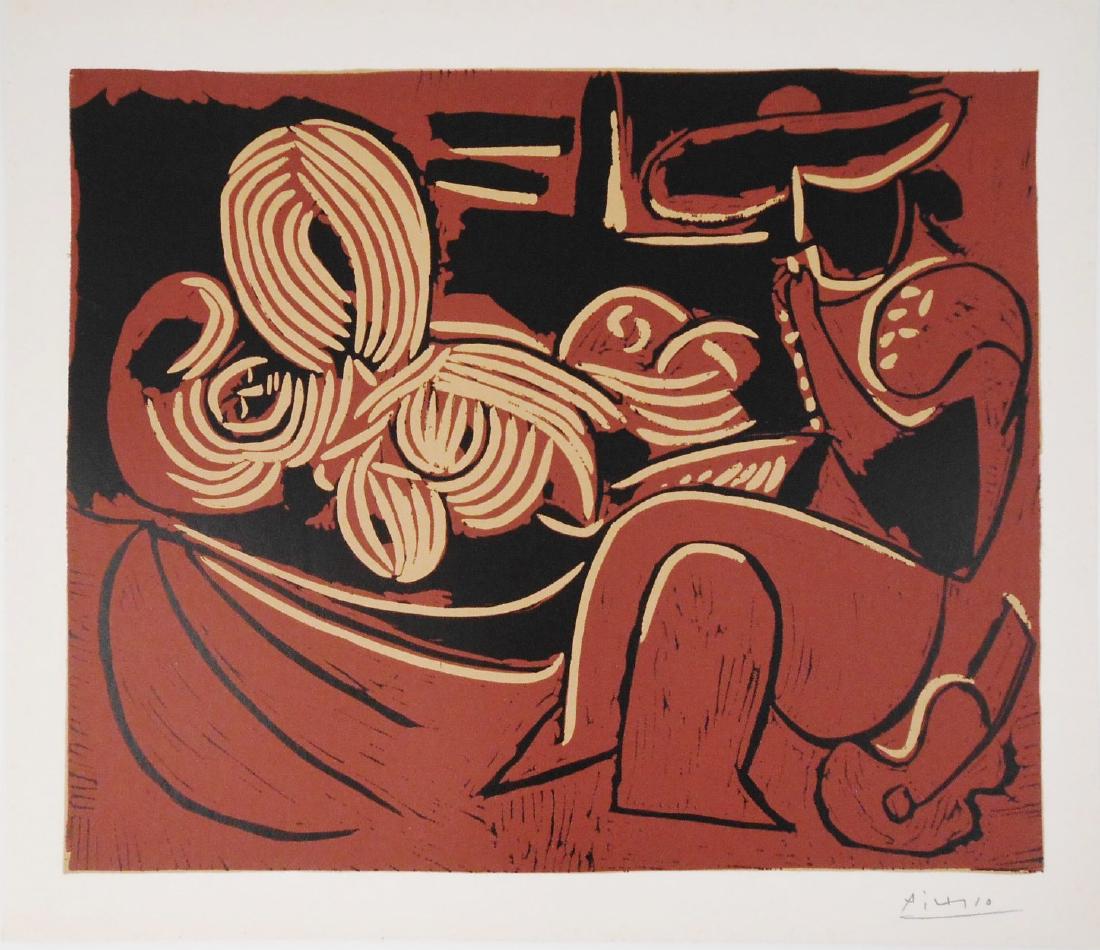Pablo Picasso (1881-1973) Signed Linocut (1 of 2)