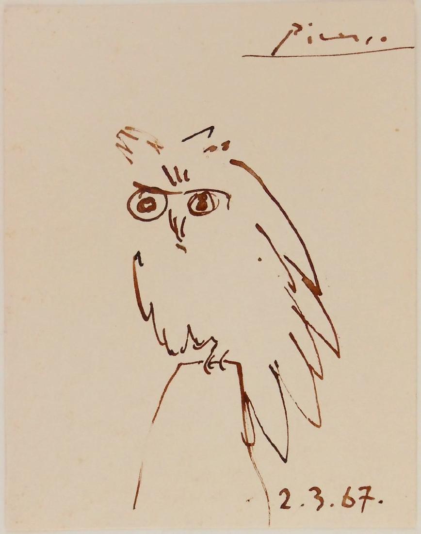 Pablo Picasso (1881-1973) Brown Ink Drawing (1 of 1)