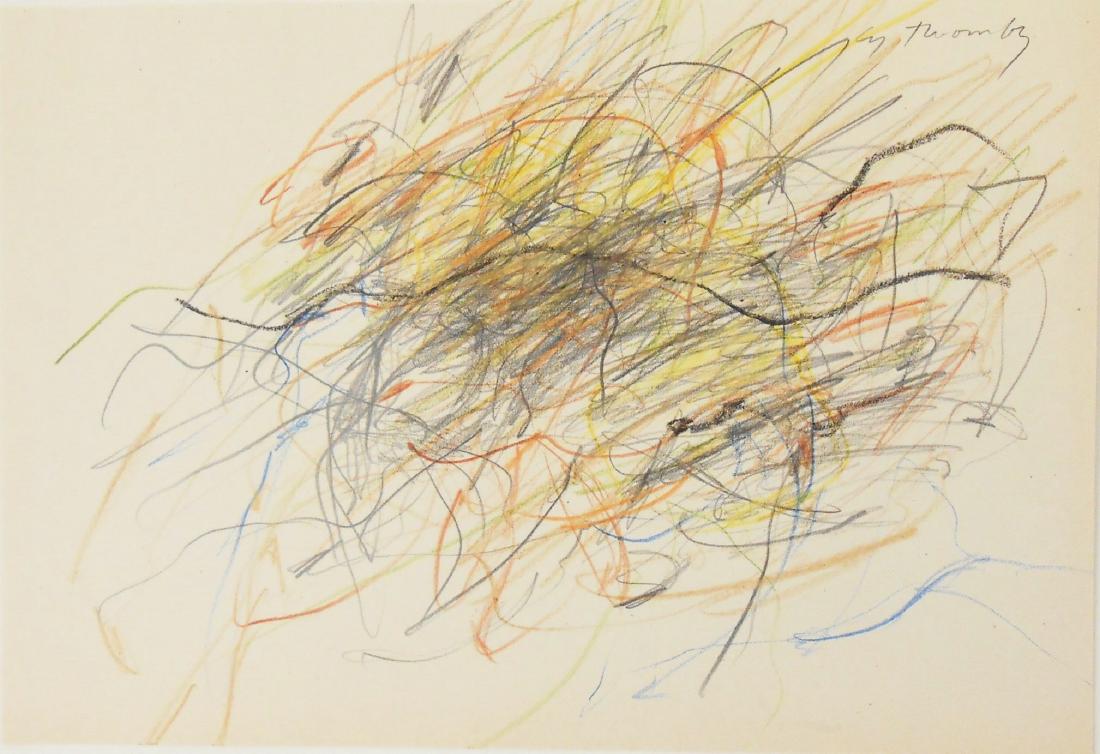 Cy Twombly (1928-2011) Colored Pencil Drawing (1 of 2)