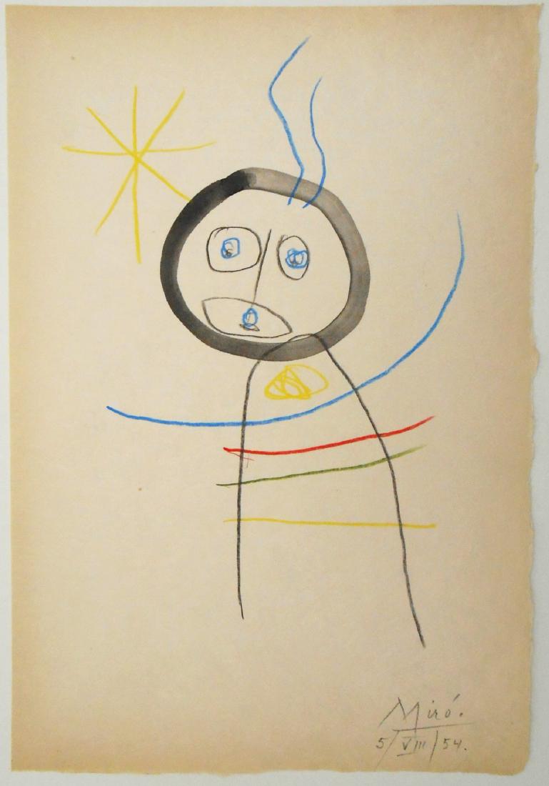 Joan Miro (1893-1983) Watercolor Illustration (1 of 1)