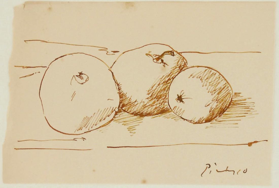 Pablo Picasso (1881-1973) Brown Ink Drawing (1 of 2)