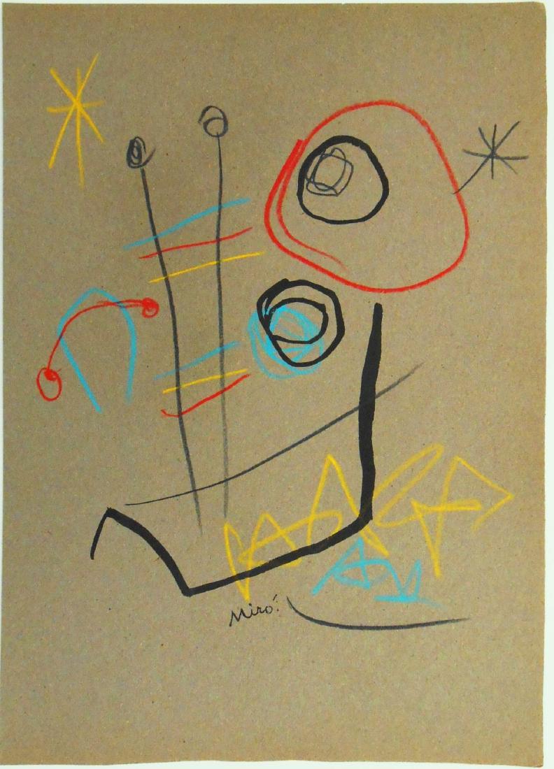 Joan Miro (1893-1983) Colored Pencil Sketch (1 of 2)
