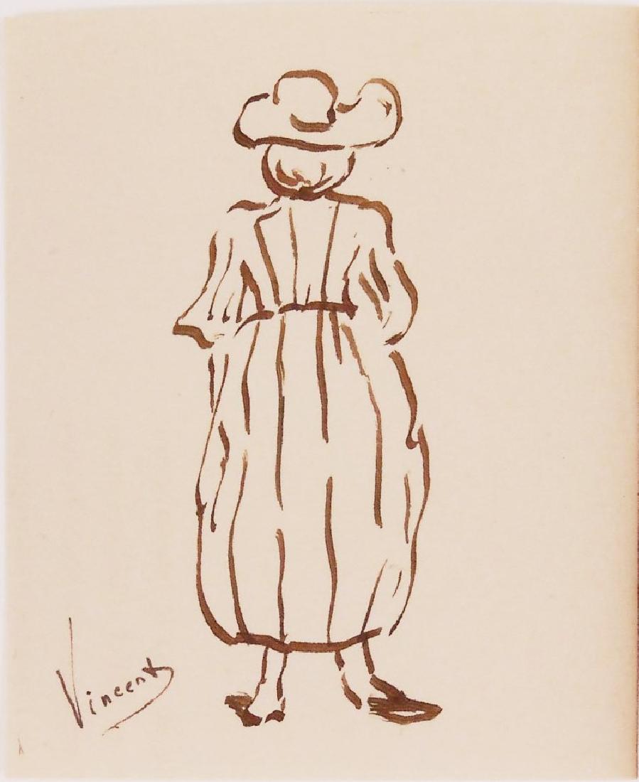 Vincent Van Gogh (1853-1890) Pen & Ink Sketch (1 of 1)